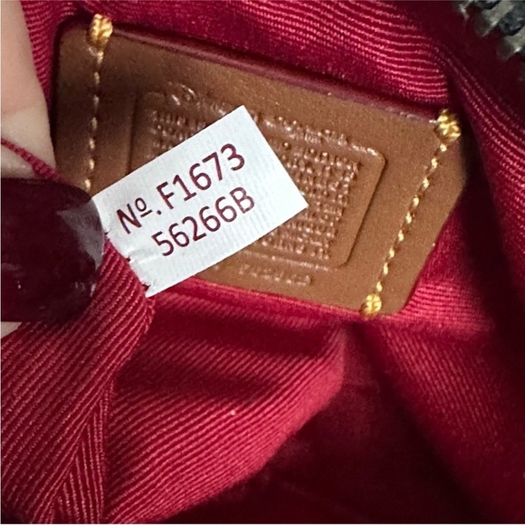 Coach Limited Edition Mickey Mouse Leather corner zip Wristlet in Box EUC - Picture 13 of 16